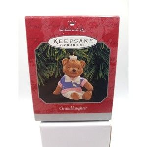 Hallmark Keepsake Ornament Granddaughter Bear 25 Years 1998 Boxed